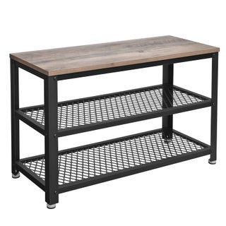 VASAGLE 3Tier Shoe Rack Shelf Storage Bench with Metal Mesh Shelves and Seat Free Standing Shoe Organizer for Entryway 118 x 287 x 177 Inches Greige and Black ULBS73MB - pzsku/Z5C57BAB32FECBDC08049Z/45/1749492730/88619f8f-4ee9-423d-816d-3d1548f352a8