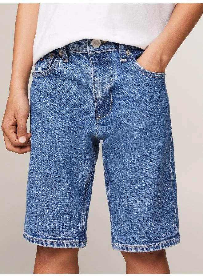 TOMMY HILFIGER Youth Mid Wash Denim Shorts
