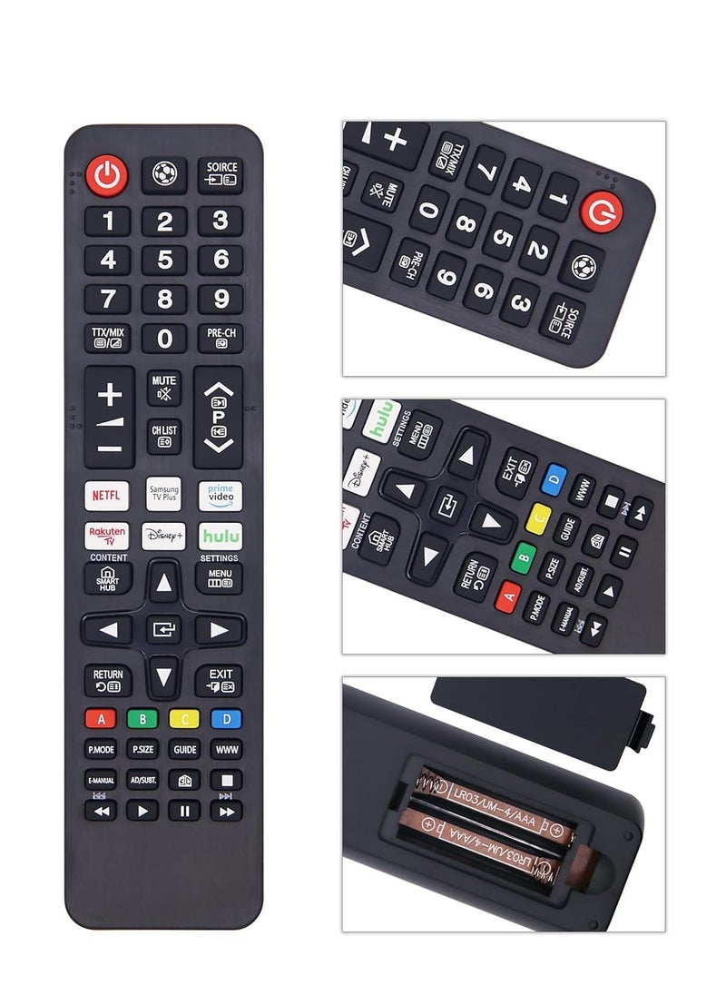 BGM New Replacement Samsung Remote Control with Six Quick Access Buttons for LCD, LED, UHD, QLED TVs – Guaranteed to Work, Three-Year Warranty with Battery  - Image 3