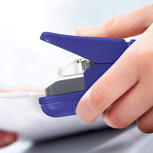 Plus Paper Clinch Compact Staple-Free Stapler, Blue - Image 4