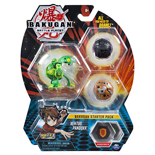 Bakugan Starter Pack 3-Pack, Ventus Pandox, Collectible Action Figures, for Ages 6 and up - Image 1