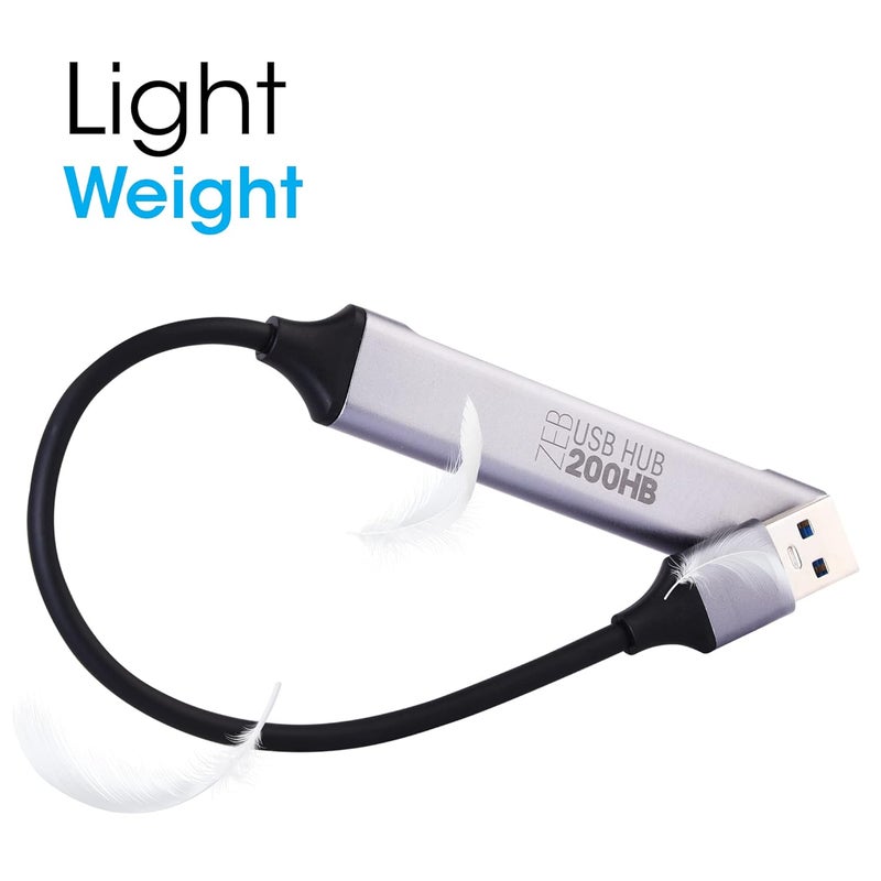 ZEBRONICS محور 200HB USB 3.0 4 منافذ مع نقل بيانات عالي السرعة، هيكل من الألمنيوم + ABS، كابل بطول 15 سم، تصميم أنيق واستخدام سهل - Image 2