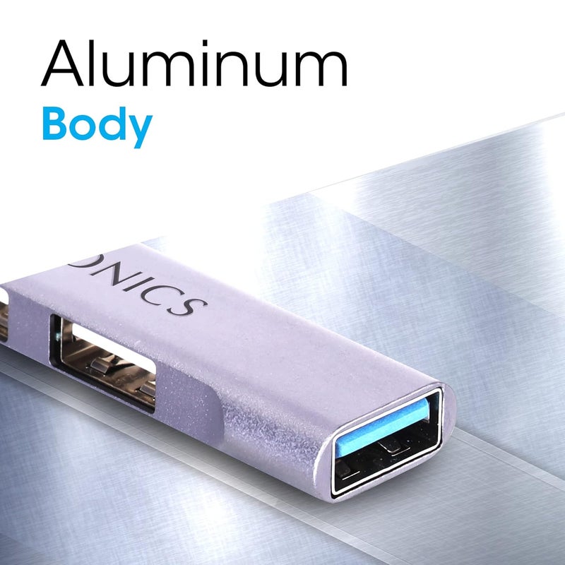 ZEBRONICS محور 200HB USB 3.0 4 منافذ مع نقل بيانات عالي السرعة، هيكل من الألمنيوم + ABS، كابل بطول 15 سم، تصميم أنيق واستخدام سهل - Image 3