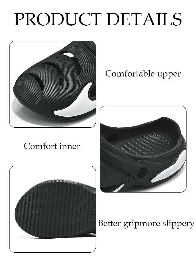 DUNISO - Men's slippers Summer Sandals Lightweight Slide Sandal with Non-slip Soles Thick Sole Beach Slipper Breathable Slip-on Sandal House Flat Slipper for Pool Beach Yard Kitchen Shower - Image 1