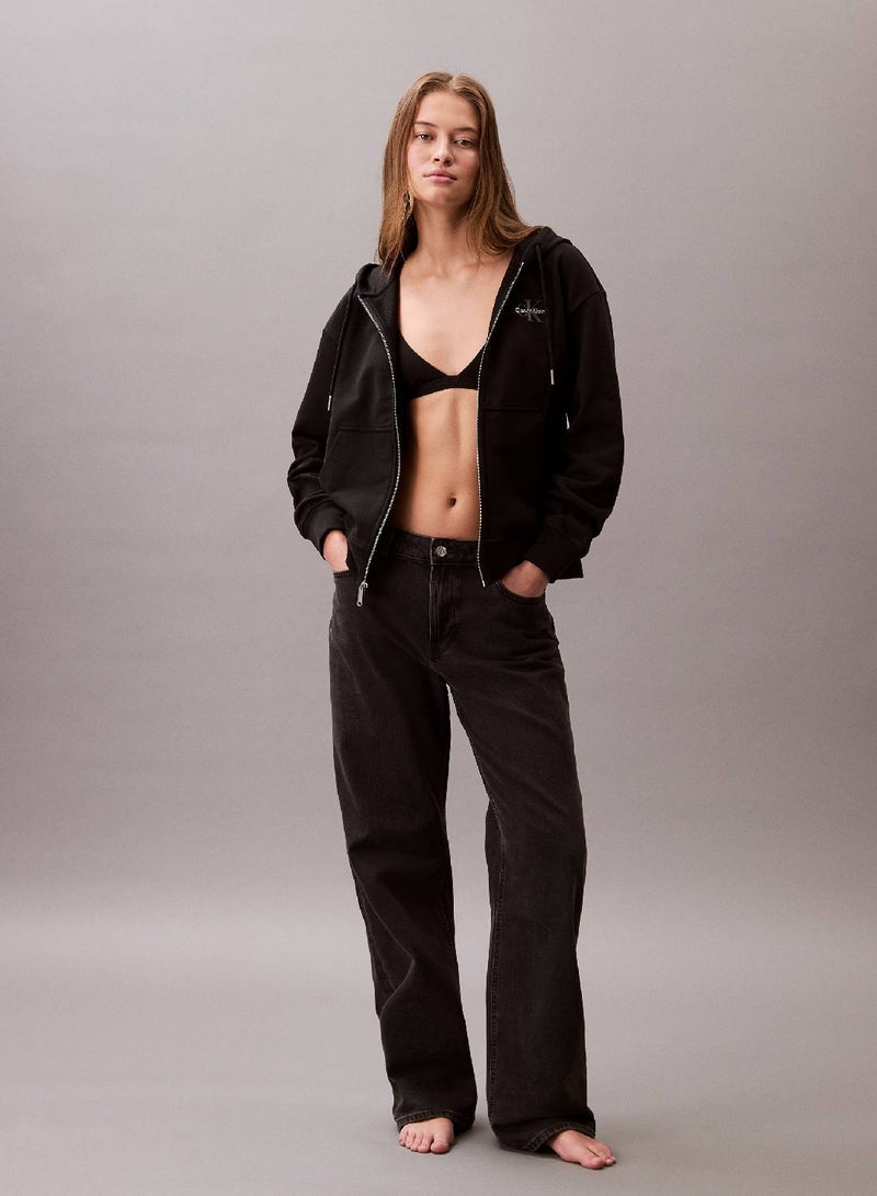 Calvin Klein Jeans Monogram Zip Up Hoodie - Image 3