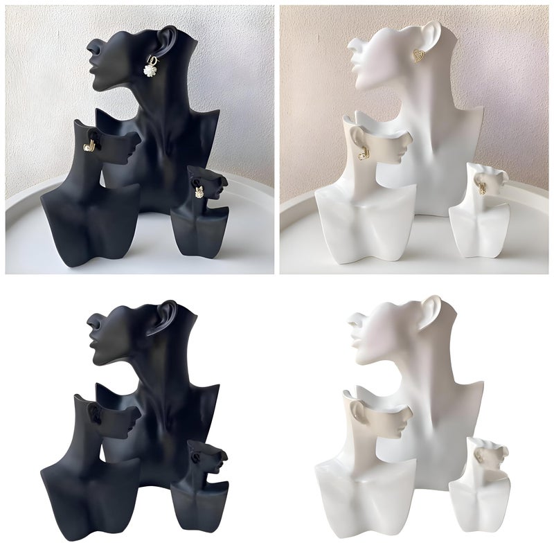 Necklace Display Bust Stand - Sturdy resin construction for trade show use, ideal for organizing and presenting necklaces attractively in any retail setting. (M) - Image 2