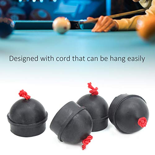 Banapoy 4pcs Pool Chalk Holders with Cord, Rubber Billiard Cue Chalk Holder, Cue Chalk Box Billiard Chalk Pocket, Pool Table Accessories for Home Friends Billiard Lovers (Black) - Image 4