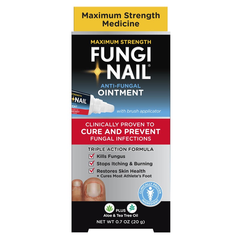 Fungi-Nail مرهم فطريات الأظافر المضاد للفطريات، يقضي على الفطريات التي يمكن أن تؤدي إلى أظافر القدم وقدم الرياضي مع تولنافتات مثبت سريرياً لعلاج العدوى، لون طبيعي، 0.7 أونصة سائلة - Image 1