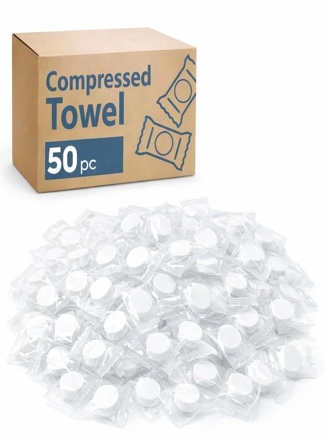 YTM 50 Pcs Disposable Coin Towels || Compressed Cotton Tissue That Expand With Water || Pack Of 50 Disposable Coin Towels || Wet Wipes Napkin | Travel Towel | Face Towel Use of Multi Purpose - Image 1