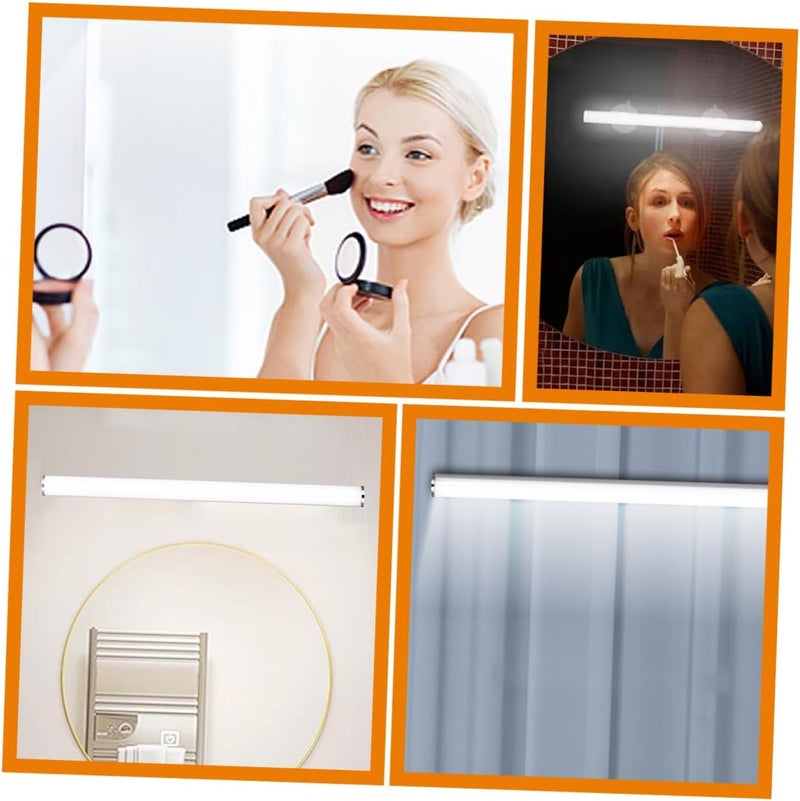 شريط إضاءة LED IMIKEYA للمرآة مع أكواب شفط، قابل للشحن عبر USB، تصميم حديث لإضاءة مرآة الحمام، 3 مستويات سطوع قابلة للتعديل للمكياج والعناية الشخصية - Image 3