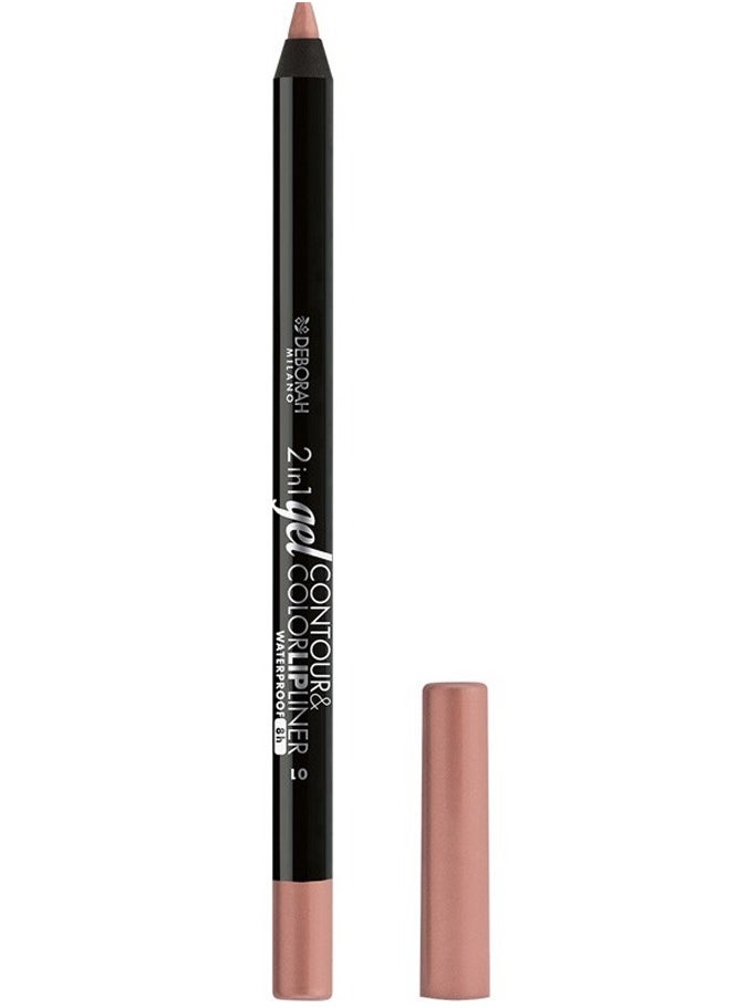 DEBORAH MILANO 2IN1 GEL CONTOUR&COLOR LIPLINER WP NO.01 Nude Rose 