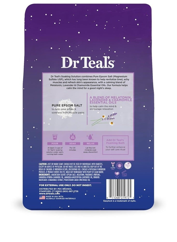 Dr Teal's Pure Epsom Melatonin Sleep Soaking Bath Salt - 1360g - Image 2