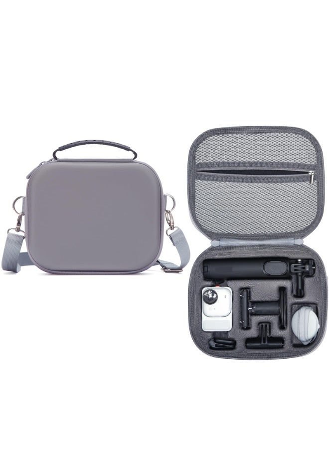 Carrying Case for Insta360 GO Ultra Creator Bundle, Waterproof PU Storage Shoulder Bag Travel Case Portable Organizer for Insta360GO Ultra Sports Camera Accessories, 21.5 * 18.5 * 7.5cm - Image 1