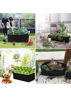 Generic Fabric Raised Garden Beds  Plant Grow Bags for Vegetables Rectangle Non-Woven Fabrics Aeration Planting Bags Planter Pot  - Image 5