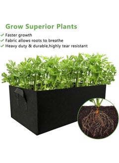 Generic Fabric Raised Garden Beds  Plant Grow Bags for Vegetables Rectangle Non-Woven Fabrics Aeration Planting Bags Planter Pot  - Image 4
