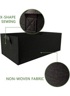 Generic Fabric Raised Garden Beds  Plant Grow Bags for Vegetables Rectangle Non-Woven Fabrics Aeration Planting Bags Planter Pot  - Image 3