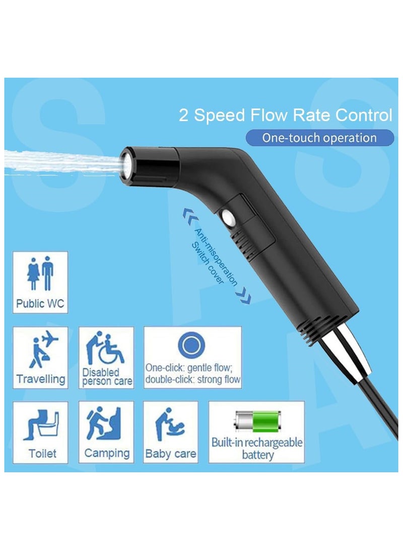 LC Portable Shattaf Travel Bidet Sprayer For Hygiene Cleaning With 2.3L Water Container - Image 5