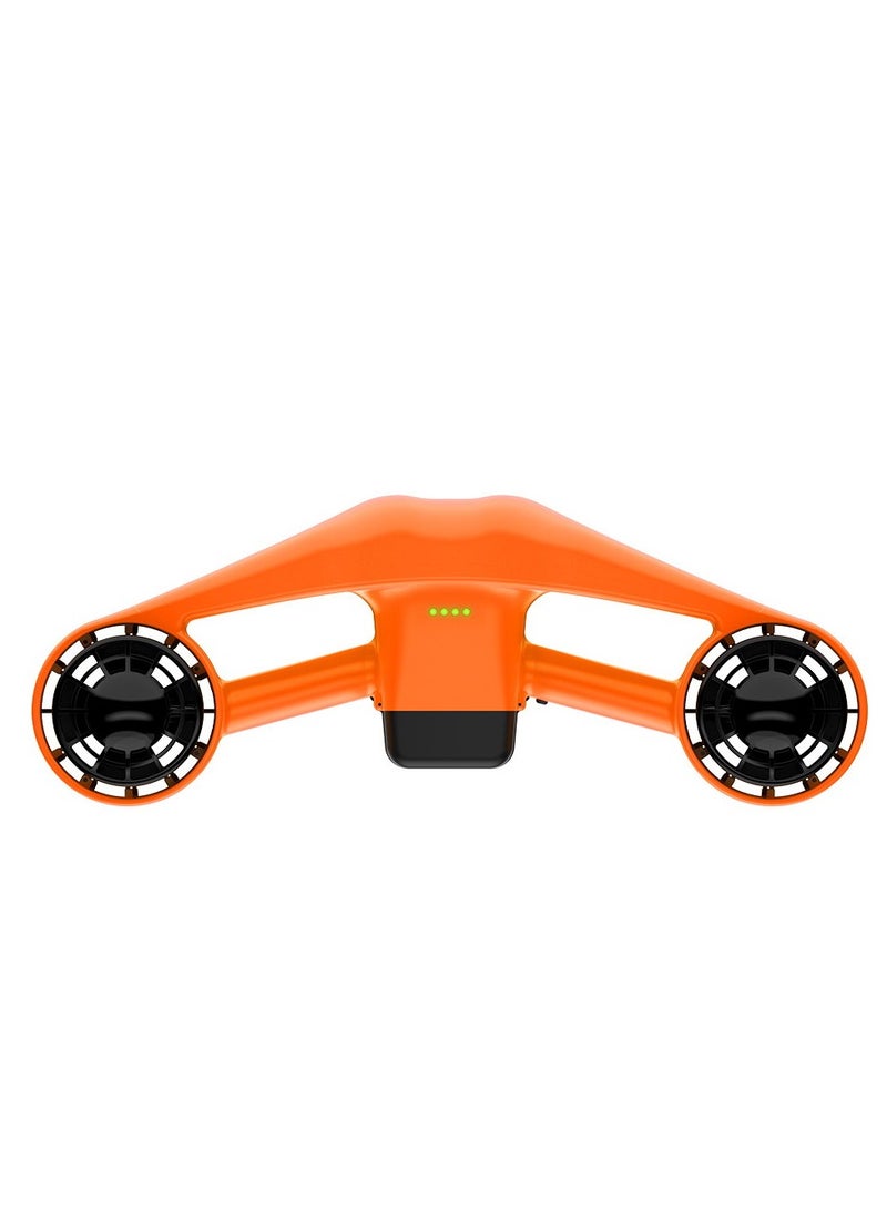 كروني سكوتر تحت الماء، سكوتر بحري بمحركين مع حامل كاميرا الحركة للأطفال/الكبار، سكوتر مائي مقاوم للماء حتى عمق 40 مترًا للغوص والغطس وحمام السباحة والمغامرات البحرية والرياضات المائية وحمام السباحة الغاطس، برتقالي - Image 1