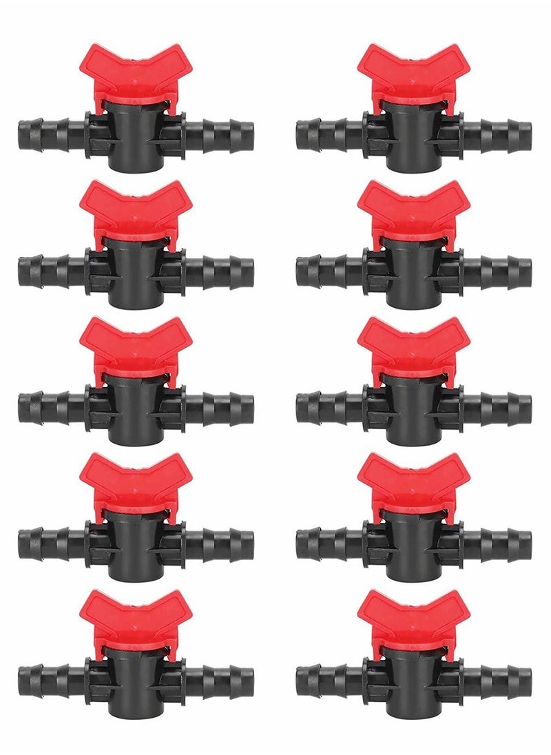 Excefore - 10 Pcs Hose Barb Valve, Gate Valves 3.93 inch 10cm Barbed Ball Valve for 1.9cm 0.74 Inch Tubing for Drip Irrigation Systems - Image 1