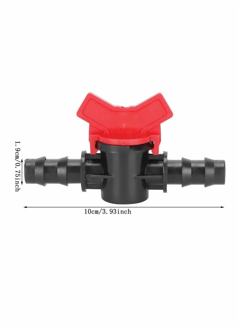Excefore - 10 Pcs Hose Barb Valve, Gate Valves 3.93 inch 10cm Barbed Ball Valve for 1.9cm 0.74 Inch Tubing for Drip Irrigation Systems - Image 1