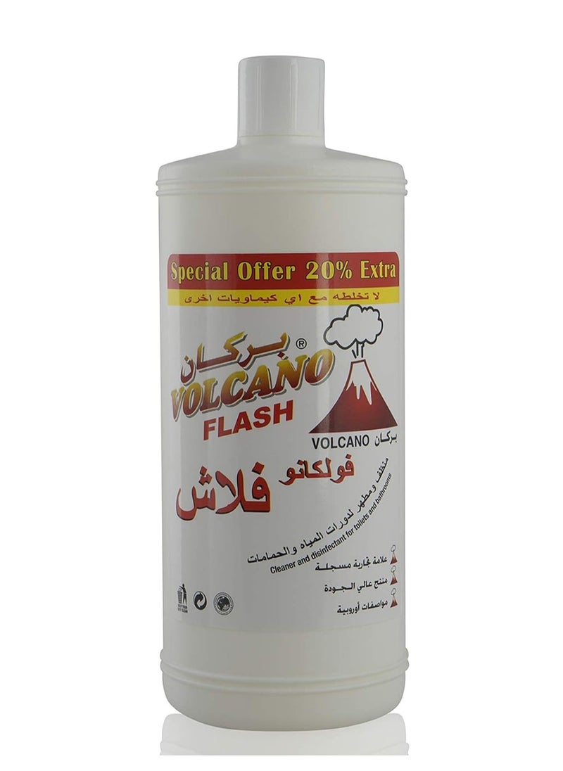 Volcano - Volcano Flash Toilet and Bathroom Cleaner and Disinfectant - Ensures Easy Removal of Stains - 800 ml - Image 1