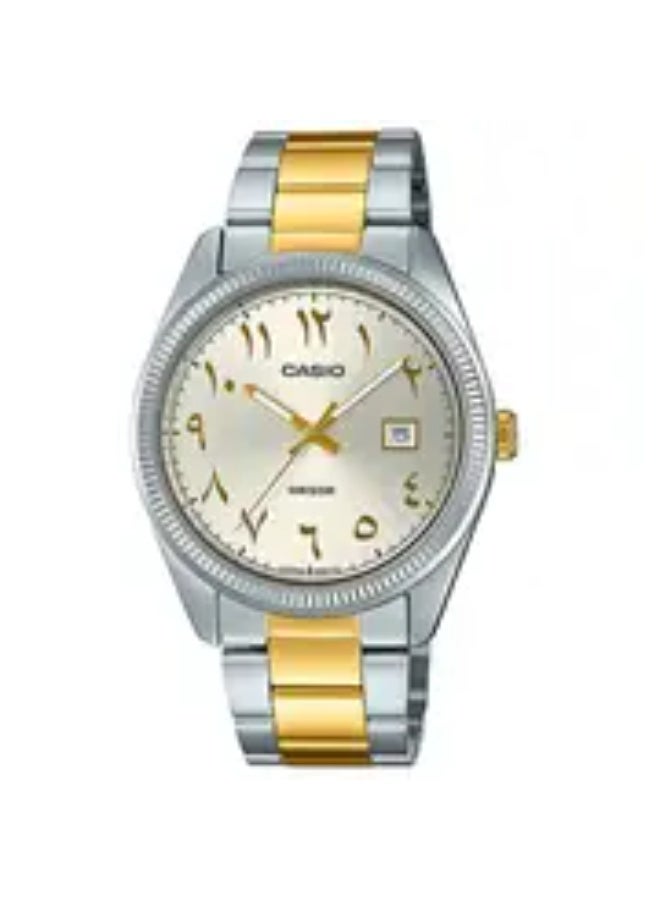 كاسيو ساعة كاسيو MTP-1302SG-7B3VDF ثنائية اللون بسوار من الفولاذ المقاوم للصدأ للرجال - Image 1