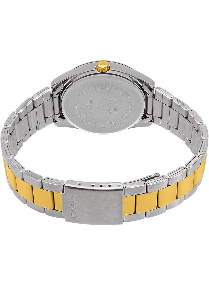 كاسيو ساعة كاسيو MTP-1302SG-7B3VDF ثنائية اللون بسوار من الفولاذ المقاوم للصدأ للرجال - Image 3
