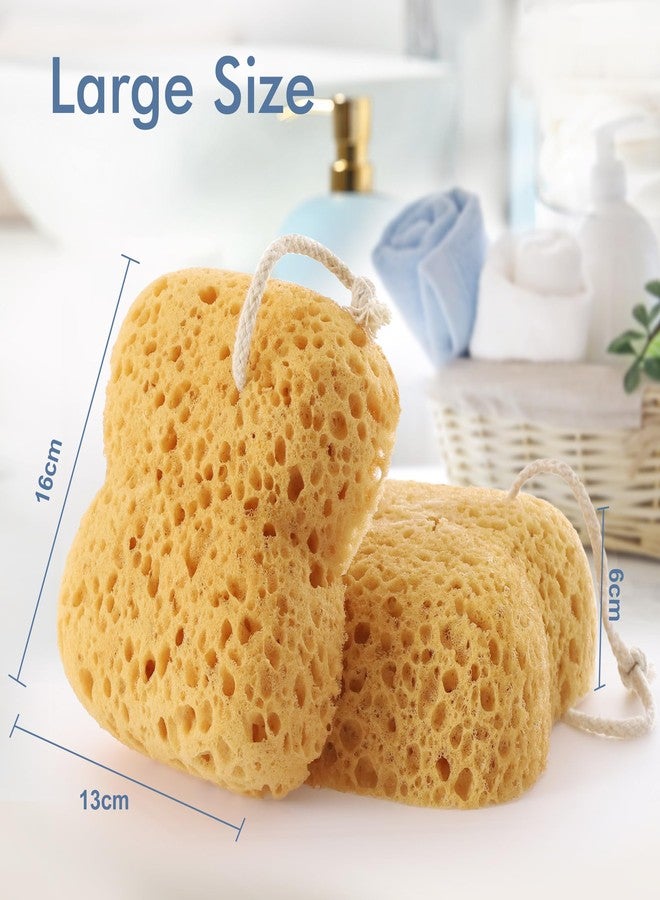 Azymi Bathing Sponges, Azymi 4-Pack Shower Sponge for Women Men, Body Wash Sponges with Dense Foam for Gentle & Deep Cleansing, Ultra-Soft for Sensitive Dry Skin - Image 2