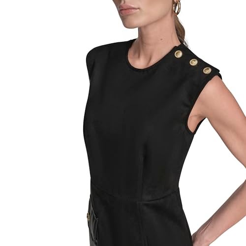 BCBGeneration BCBG Women's Sleeveless A-Line Mini Dress with Pocket Detail, Black/Black, 2 - Image 2