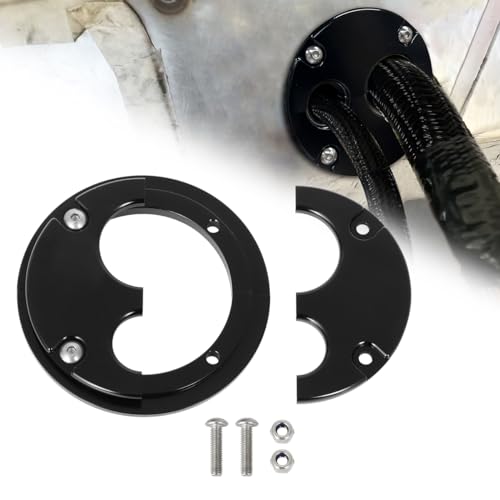 MOTOQUEEN for Holley Terminator X Max Firewall Pass Through Aluminum Raw Bracket Wiring Harness Split Bulkhead -Eliminates Firewall Grommet - Image 1