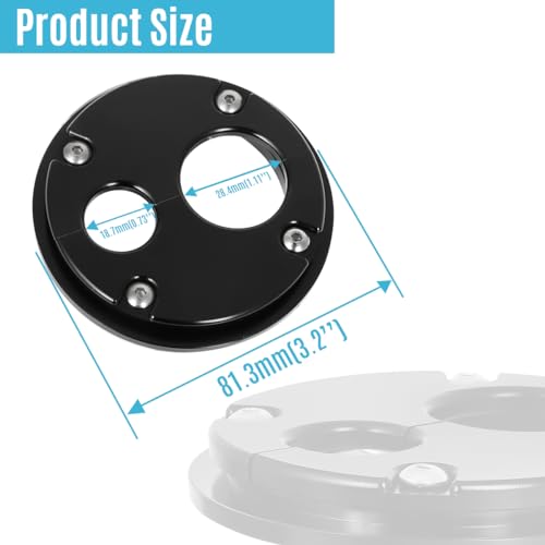 MOTOQUEEN for Holley Terminator X Max Firewall Pass Through Aluminum Raw Bracket Wiring Harness Split Bulkhead -Eliminates Firewall Grommet - Image 3