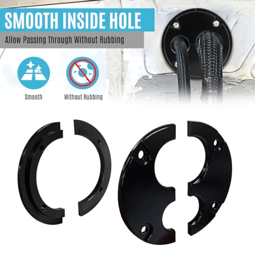 MOTOQUEEN for Holley Terminator X Max Firewall Pass Through Aluminum Raw Bracket Wiring Harness Split Bulkhead -Eliminates Firewall Grommet - Image 5