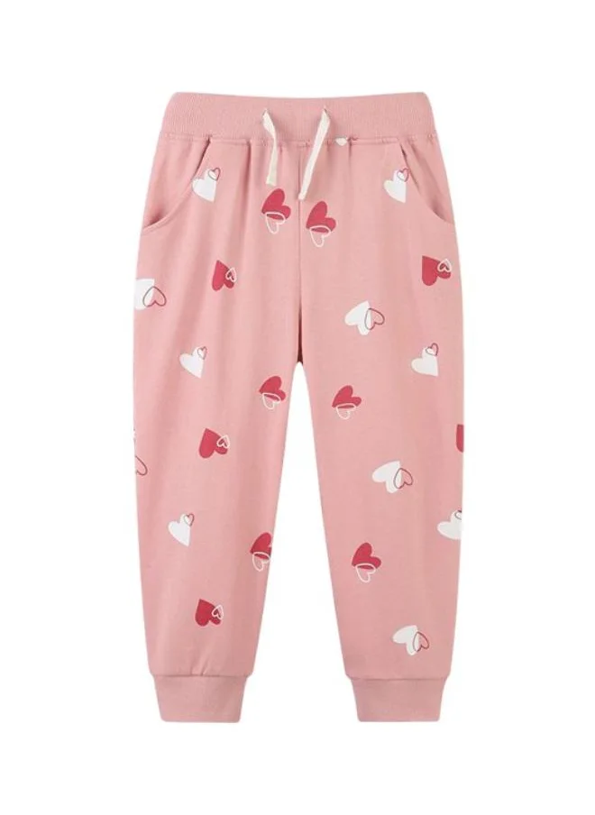 يونيكي Pink Regular Fit Mid Rise Printed Trackpant