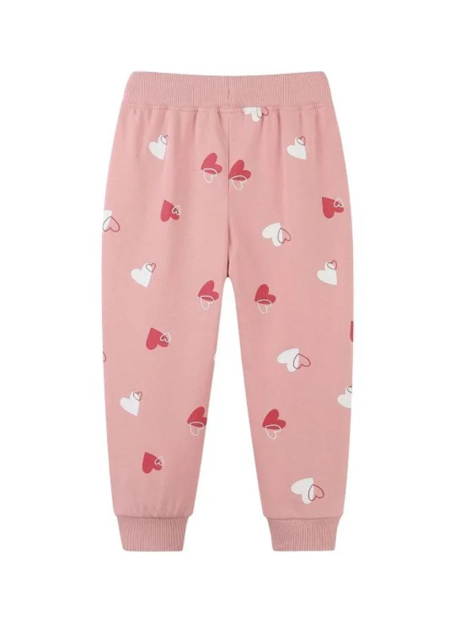 يونيكي Pink Regular Fit Mid Rise Printed Trackpant