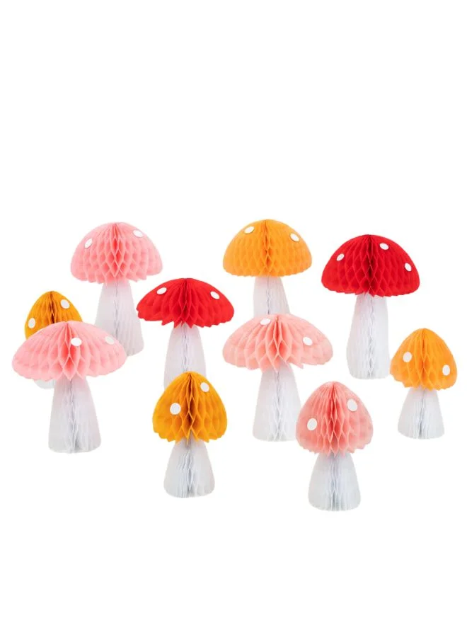 Meri Meri Honeycomb Mushroom Decorations