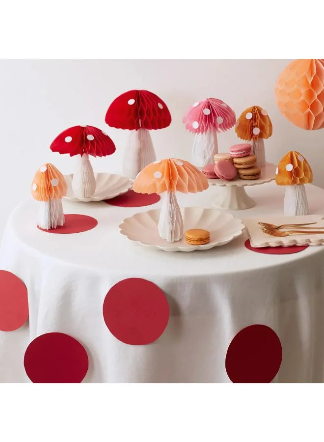 Meri Meri Honeycomb Mushroom Decorations