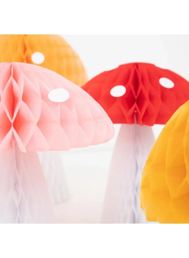 Meri Meri  Honeycomb Mushroom Decorations  | Best Price UAE