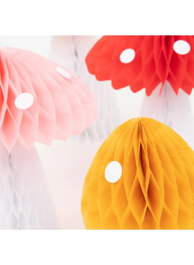 Meri Meri  Honeycomb Mushroom Decorations  | Best Price UAE