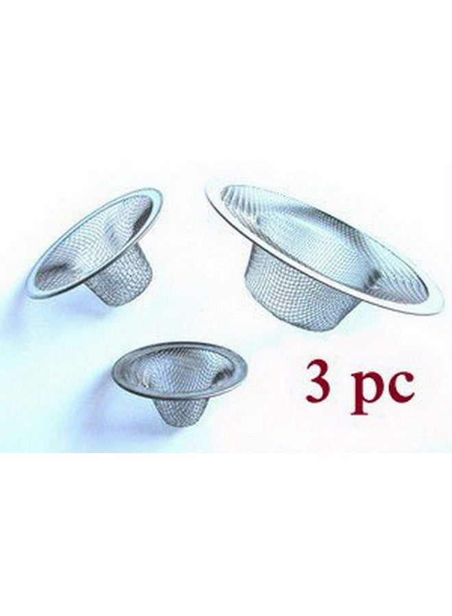 Lukzer 3-Piece Stainless Steel Mesh Sink Strainer Set Essential Drain Protection for Kitchen, Wash Basin, and Bathroom - Image 5