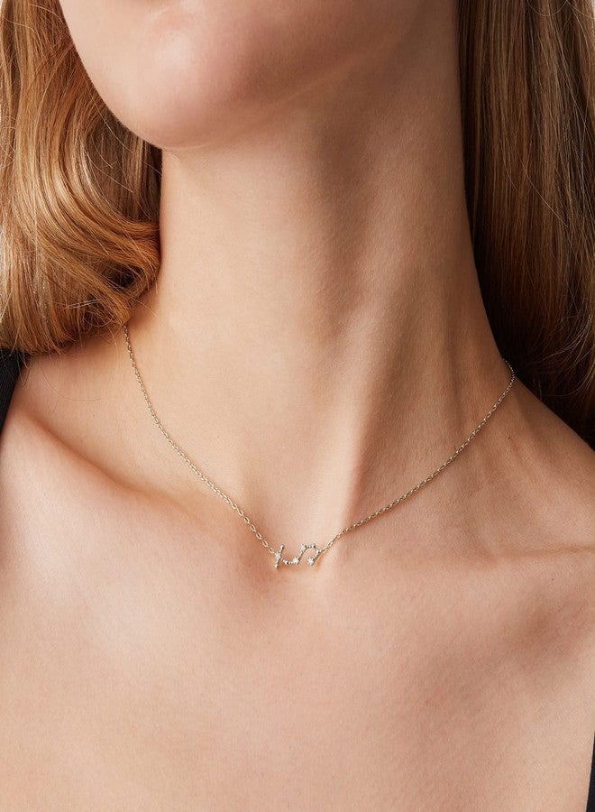 بافوا قلادة باڤوي مطلية بالذهب الأصفر عيار 14 قيراطًا، بتصميم الأبراج الفلكية، طولها 16-18 بوصة - برج العقرب - Image 2