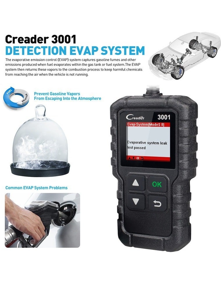 Launch Creader 3001 OBD2 Scanner Automotive Car Diagnostic Check Engine Light O2 Sensor Systems OBD Code Readers Scan Tool for All OBDII Protocol Cars Since 1996 - Image 5