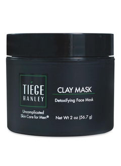tiege hanley Tiege Hanley Mens Detoxifying Facial Clay Mask, 2 Oz (1-Pack) - Deep Pore Cleansing Charcoal Face Mask with Natural Kaolin Clay Absorbs Excess Oil & Reduces Appearance Pores - Skin Care for Men  - Image 1