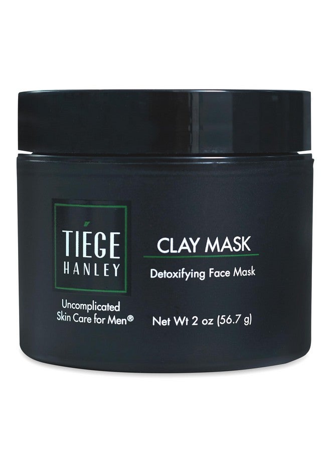 Tiege Hanley Mens Detoxifying Facial Clay Mask, 2 Oz (1-Pack) - Deep Pore Cleansing Charcoal Face Mask with Natural Kaolin Clay Absorbs Excess Oil & Reduces Appearance Pores - Skin Care for Men - Image 1