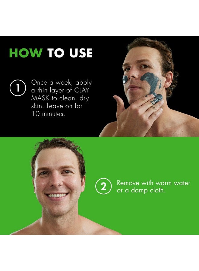 Tiege Hanley Mens Detoxifying Facial Clay Mask, 2 Oz (1-Pack) - Deep Pore Cleansing Charcoal Face Mask with Natural Kaolin Clay Absorbs Excess Oil & Reduces Appearance Pores - Skin Care for Men - Image 5