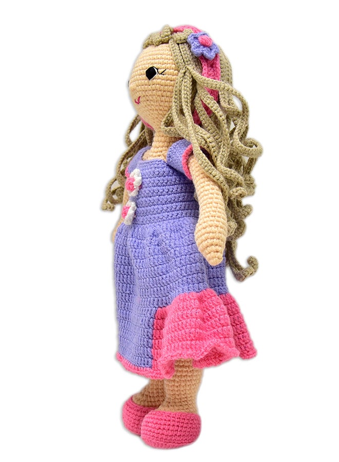 Happy Threads Handmade Crocheted Adorable Katherine Doll (17 inches) – Multicolour | Crochet Toys | Child Safe | for Babies 6 Months & Above | Dolls for Boys/Girls| For Birthday Gift | Decorative Items for Room - Image 1