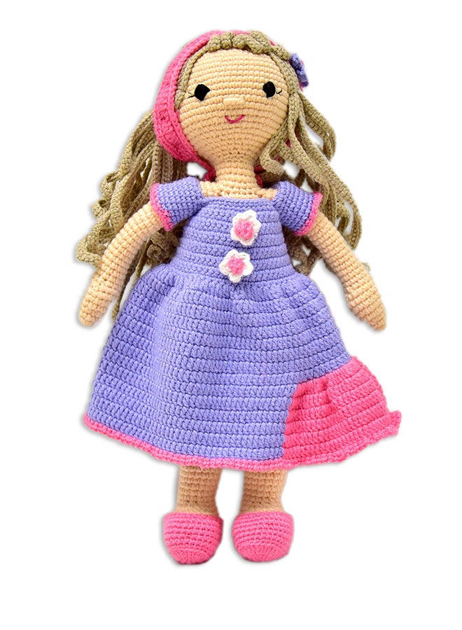 Happy Threads Handmade Crocheted Adorable Katherine Doll (17 inches) – Multicolour | Crochet Toys | Child Safe | for Babies 6 Months & Above | Dolls for Boys/Girls| For Birthday Gift | Decorative Items for Room - Image 4