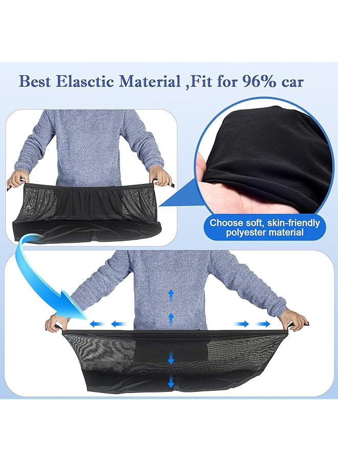 Car Window Shade Super Stretchy Mesh Car Sun Shade Mosquito Net Curtains For Rear Side Window Block 97% Harmful Uv - Image 4