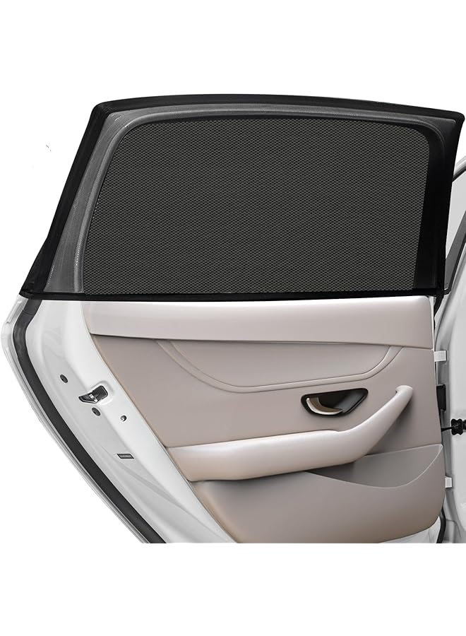 Car Window Shade Super Stretchy Mesh Car Sun Shade Mosquito Net Curtains For Rear Side Window Block 97% Harmful Uv - Image 1