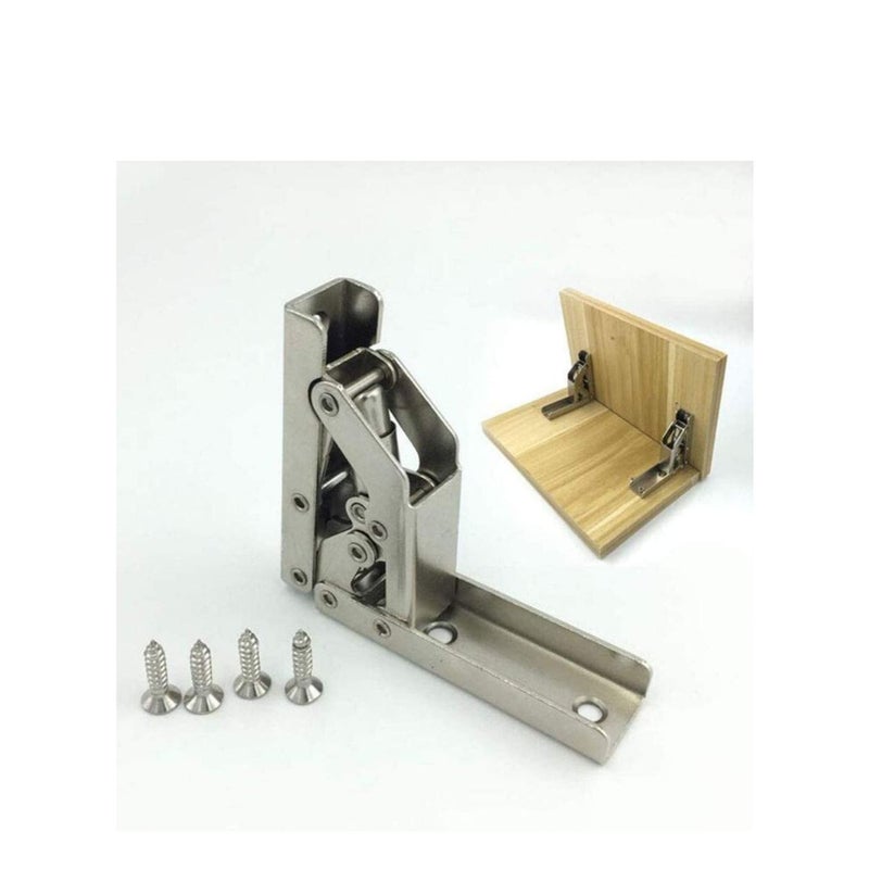 SOLARAE 2 Packs of 90 Degree Angle Bracket Support Foldable Display Stand Bracket Folding Door Shelf Hinge Hidden Bracket Table Frame Furniture Accessories - Image 3