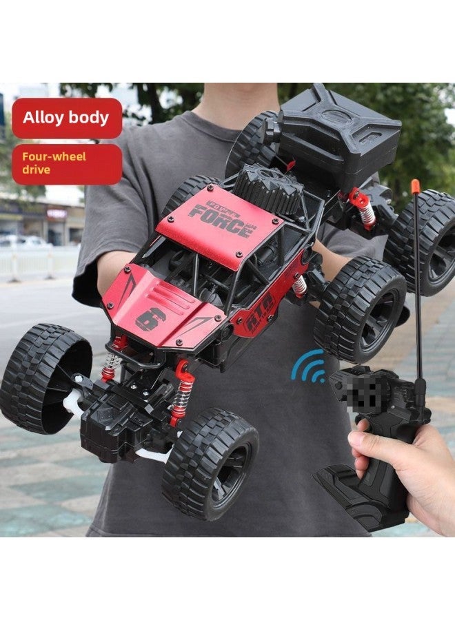 Oversized Remote Control Car Drifting Off-road Vehicle Four-wheel Drive Climbing Big Bike High-speed Racing Charging Toy Boy Car-Color:Extra Large Six-wheel Four-wheel Drive Climbing Car [alloy Version] High-end Red-Scale:Collect And Follow Priority Delivery - Image 1